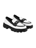 Shoetopia Front Buckle Detailed White Loafers For Women & Girls /Uk5-Eu38,White,6,B0CGNBVMH1