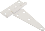 Hardware Essentials 853378 Heavy Duty T-Hinges - White 6 2-Pack