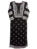 Gosriki Women'S Cotton Blend Straight Chikankari Embroidered Kurta (Stho-Black-Kds-Gs_M_Black_Medium),Black,,B0CBPSDB81