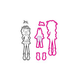 Prima Marketing JN Doll Stamp & DiesViolet