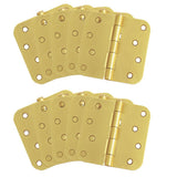 10Pack, 4 in. x 5/8 in. Radius Satin Brass Door Hinge Value Pack