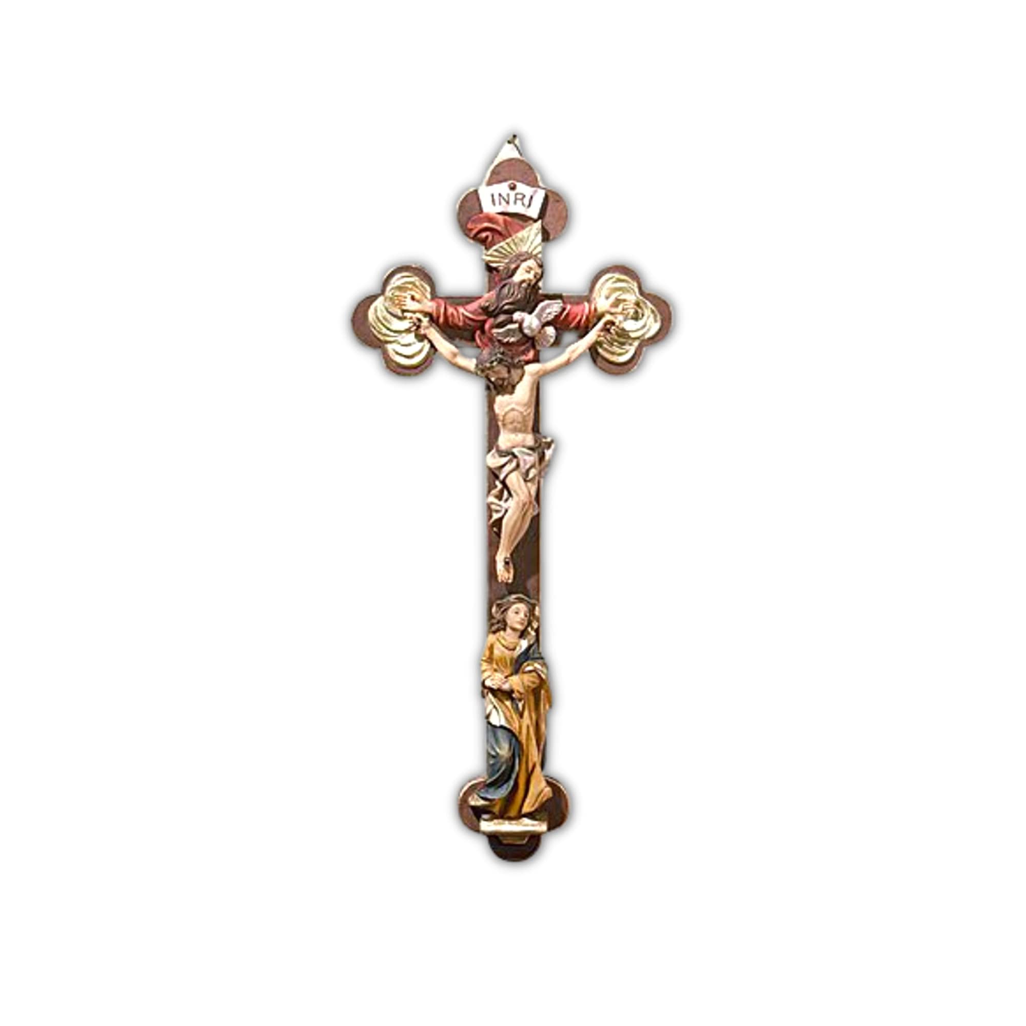 13 Inches High, Mary Mother of Jesus and Holy Trinity Crucifix