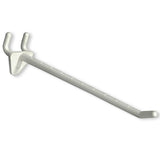 Azar Displays 800076WHT 6Inch Plastic Hook, White (50Pack)