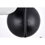 Living District Eclipse 3 Lights Black Pendant With Frosted White Glass