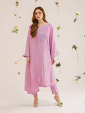 Anni Designer Women Rayon Blend Floral Embroidered Straight Pakistani Suits Kurta Set (Rupati Pink_L_Pink_Large),Pink,L,Rayon,Regular,
