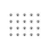 HARFINGTON 40pcs Beads 3mm Stainless Steel 1.2mm Hole Dia Bead for DIY Crafts, Silver Tone