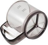 HEBEZON Plastic & Stainless Steel Flour Sifter Double Layer Fine Mesh Baking Sieve with Easy Grip Handle, Manual OneHand Pres