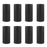 BOSMIOW 8Pcs 30ml Mini Black Kraft Paperboard Tubes with Lids,Empty Small Round Cardboard Jars,Essential Oil Packaging Container