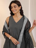 Libas Women'S Cotton Blend Kurta Sets (400561_Black_M)