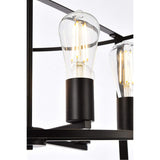 Elegant Lighting Living District Agnys 6 Lights Pendant In Black
