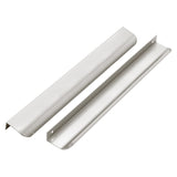 Ravinte 10 Pack Cabinet Handles Finger Edge Pulls 300mm/11.8 inch Silver Drawer Edge Pulls Brushed Nickel Finger Pulls for Cabin