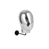 Silver Wall Mounted Mannequin Head for Wig and Hat Display