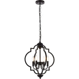 Living District Sandara 4 Lights Pendant In Black (Ld7064D16Bk)