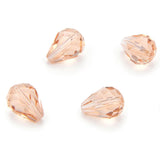 50pcs Adabele Austrian 10mm Faceted Teardrop Crystal Beads Light Peach Pink Compatible with 5500 Swarovski Crystals Preciosa