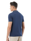 Fyltr Men'S Slim Fit Polo T-Shirt With Contrast Tipping Collar - Soft Handfeel,Blue Beats,Blue Beats,2Xl