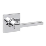 Kwikset Casey Dummy Door Handle, Single Sided Lever for Closets, French Double Doors, and Pantry, Polished Chrome NonTurning Re