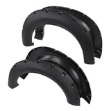PIT66 Pocket Rivet Style Textured Black Wheel Fender Flares Cover Compatible with Ford F150 2009-2014 Styleside with 67.0 / 78.8