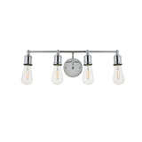 Living District Indoor Modern Home Decorative Bright Ceiling Serif 4 Light Chrome Wall Sconce