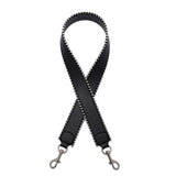 Crossbody Purse Strap Faux Leather ShoulderStrap Bead ReplacementStrap For Handbag With Gold Silver Hardware Black(Silver Bead