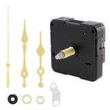 MovFlax Quartz Clock Movement Mechanism 24mm (15/16 inch) Shaft Length 15mm (5/8 inch) Thread for Clock DIY/Repair with White Ha