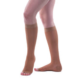 Allegro 2030mmHg Essential 19 Sheer Support Open Toe Compression Sock Unisex, Open Toe, Knee High Support Stockings