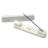 100 White Safety Pin Bar w/Adhesive ID Badge Crafts