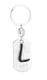 Caristo English Alphabet Letter L (Kc2) Silver Metal Name Keychain For Car Bike Men Women Kids