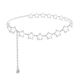 WomenS Metal Chain Waist Belt Dress Star Chain Belt Sweater Chain, Medium, Alloy, No Gemstone