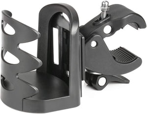 SupreGear Cup Holder, 360 Degree Rotation Stroller Bike Water Bottle Holder Cup Holder, Universal for Walkers, Rollators, Wheelc