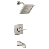 Delta Faucet Geist 14 Series Tub and Shower Trim Kit, Shower Faucet with SingleSpray Brushed Nickel Shower Head, Shower Faucet 