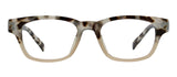 Peepers by PeeperSpecs Women's Layover Square Blue Light Blocking Reading Glasses, Gray Tortoise/Pink, 49 + 3