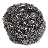 Stainless Steel Scrubbers 21/2 x 23/4, Steel Gray 12/Case