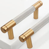 Guoharda 30 Pack 3 Inch 76 mm Bronze and Nickel Knurled Cabinet Handles Cabinet Pulls Aluminum Handles Pulls Oxidation Finish wi