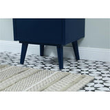 Elegant Decor Boise 18 Solid Wood And Mdf Bathroom Vanity In Blue