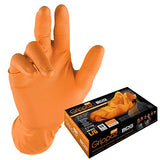 Bob Dale Gloves 9916100BXL Grippaz Orange Nitrile Disposable 6Mil Box,