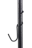 Shelf Pole Hooks | 5-Pack J Hooks | Black | Secure Snap-On Hanging for 1 Metro, Wire, or Metal Shelving | Perfect for Tools, Bag