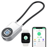 eLinkSmart Fingerprint Fridge Lock Cabinet Lock Cable Padlock for French Door Refrigerator Child Proof Waterproof 1000+ App User