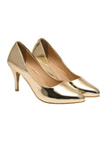 Shoetopia Women'S Stiletto Heel Pumps Gold,Gold,7,B0CVBF8K32