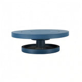 ECOMISTIQ Cast Iron Pottery Turntable DoubleSided Clay Turntable Compact Pottery Banding Wheel Concentric Circular Ridge Top, B