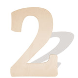 Wooden Numbers 12 Inch, Large Wooden Number 2 Shape Cutouts Big Blank Unfinished Wood Numbers Signs for Craft Wall Decor Paintin