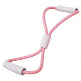 TRENDYNEST TPE 8Shape Resistance Band Soft Handles Figurine 8 Resistance Band Stretching Elastic Pull Rope Portable, Light Pink