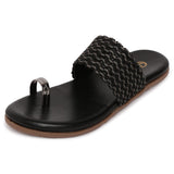 Ortho Joy Fancy Doctor Slippers | Soft Chappal For Women | Casual Flat Sandals,Black,3,B09XXRSZ3D