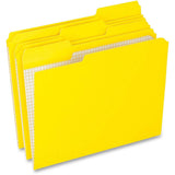 Pendaflex Color File Folders with Interior Grid, Letter Size, Yellow, 1/3 Cut, 100/BX (R152 1/3 YEL)