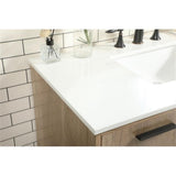 Elegant Decor Baldwin 42 Aluminum Mdf Single Bathroom Vanity In Natural Oak