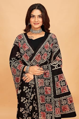 Tamaira Fashion Women'S Plain Cotton Saree (2489_Black