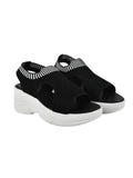 Shoetopia Flatforms Sandals For Women & Girls,Black,7,B0BVMVM9HK