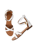 Shoetopia Casual White Flat Sandals For Women & Girls /Eu41,White,8,B0DDJL1NN3