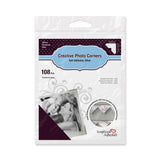 SCRAPBOOK ADHESIVES BY 3L SelfAdhesive Creative Paper Photo Corners, Silver, 108Pack