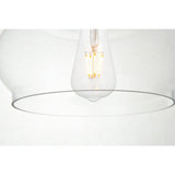 Living District Destry 1-Light Mid-Century Metal Pendant In Brass Finish