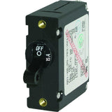 Blue Sea 7208BSS Circuit Breaker AA1Toggle 15A Blk (10EA)